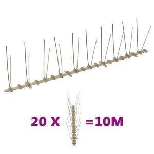 vidaXL putnu atbaidī&scaron;anas radzes, 2 rindas, 20 gab., 10 m, plastmasa