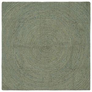 vidaXL Teritorijas paklāji Olīvu zaļ&scaron; 120 x 120 cm Džuta