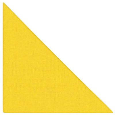 vidaXL sienas paneļi, 12 gab., gaiši dzelteni, 30x30cm, audums, 0,54m²