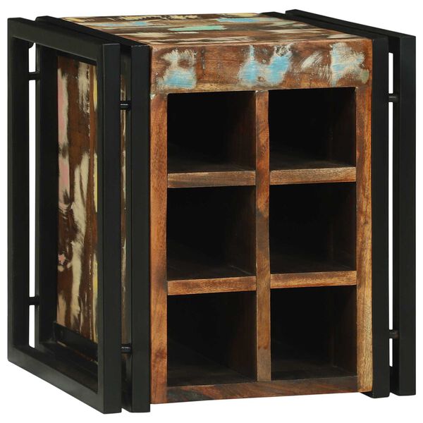 vidaXL Vīna plaukts 34.5 x 35 x 39 cm Pārstrādāts masīvkoks