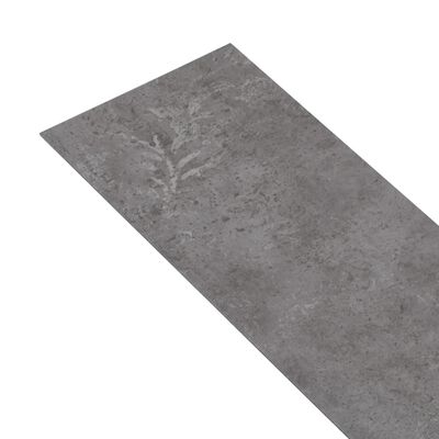 vidaXL grīdas dēļi, pašlīmējoši, 5,02 m², 2 mm, betona pelēks PVC