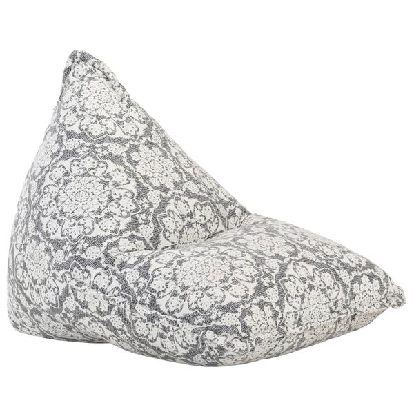 vidaXL sēžammaiss, gaiši pelēks audums, tekstilmozaīka