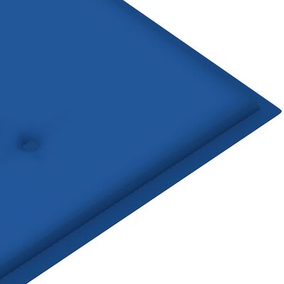 vidaXL sols ar koši zilu matraci, 120 cm, masīvs tīkkoks