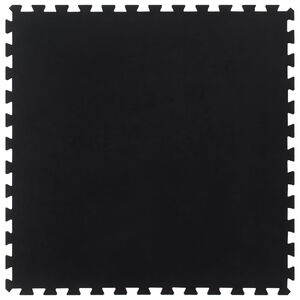 vidaXL grīdas flīze, gumija, melna, 12 mm, 100x100 cm