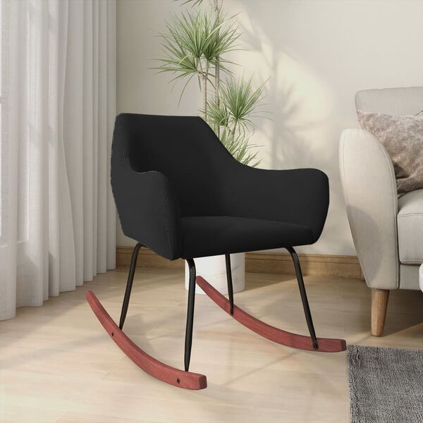 vidaXL &scaron;ūpuļkrēsls, melns samts