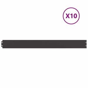 vidaXL Zālāju apmales 10 gab Melns 10x103 cm Auksti velmēts tērauds