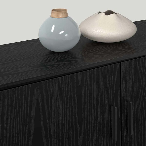 vidaXL Sienā piestiprināta TV skapī&scaron;a komplekts 3 pcs Melns ozolkoks