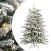 vidaXL Mākslīgā Saliekamā Ziemassvētku Egle Balts 150 cm PE un PVC