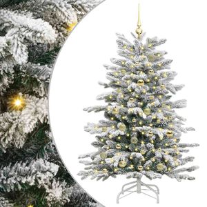 vidaXL Mākslīgā Saliekamā Ziemassvētku Egle Balts 150 cm PE un PVC