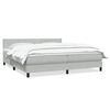 vidaXL Box Spring Gulta ar matraci Gai&scaron;i pelēks 200x210 cm Velvet