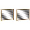 vidaXL Brokastis moduļi 2 pcs Balts 80 x 6 x 61 cm Cietā akācijas koks