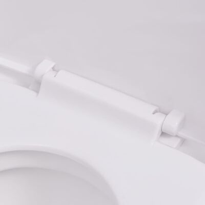 vidaXL tualetes pods ar tvertni, stiprināms pie sienas, balta keramika