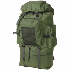 vidaXL armijas stila mugursoma XXL, 100 L, zaļa