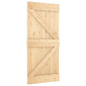vidaXL Slīdo&scaron;ās durvis NARVIK Dabiska un melna 95 x 210 cm (213,5 cm)