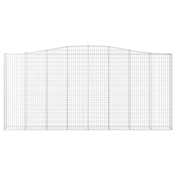 vidaXL arkveida gabiona grozi, 5 gb., 400x30x180/200cm, cinkota dzelzs