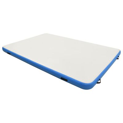 vidaXL piepūšama peldošā platforma, zila un balta, 300x150x15 cm