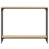 vidaXL konsoles galdiņ&scaron;, koka krāsa, 100x22,5x75 cm, inženierijas koks