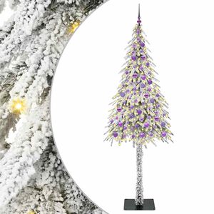 vidaXL Ziemassvētku eglīte su 300 LED Balts 210 cm PE un tērauds