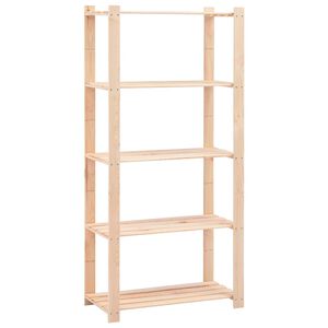 vidaXL 5-līmeņu glabā&scaron;anas plaukts, 80x38x170 cm, priedes koks, 250 kg
