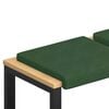 vidaXL Solspilvens 2 pcs kordurojs Tum&scaron;i zaļ&scaron; Dziļums 35 cm
