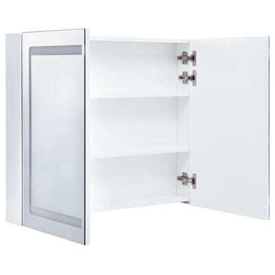 vidaXL vannasistabas skapītis ar spoguli un LED, 80x12,2x68 cm