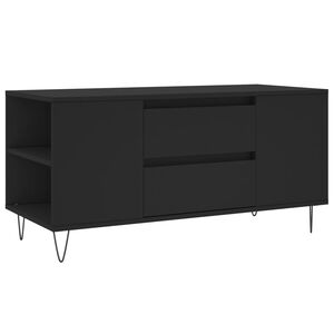 vidaXL kafijas galdiņ&scaron;, melns, 102x44,5x50 cm, inženierijas koks