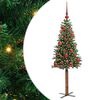 vidaXL Tievā Ziemassvētku Egle Zaļa 150 cm PVC un cietā priedes koks
