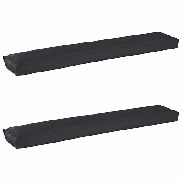 vidaXL Kastī&scaron;u spilvenu komplekts 2 pcs Melna 200 x 40 x 8 cm