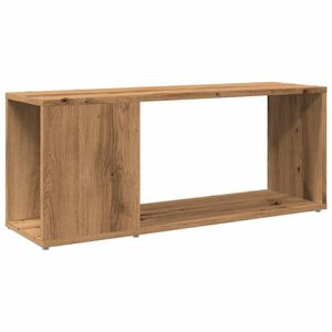 vidaXL TV skapītis, koka krāsā, 80x24x32cm, inženierijas koks