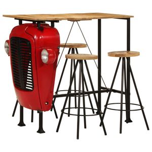 vidaXL 5-daļīgs bāra mēbeļu komplekts, mango masīvkoks