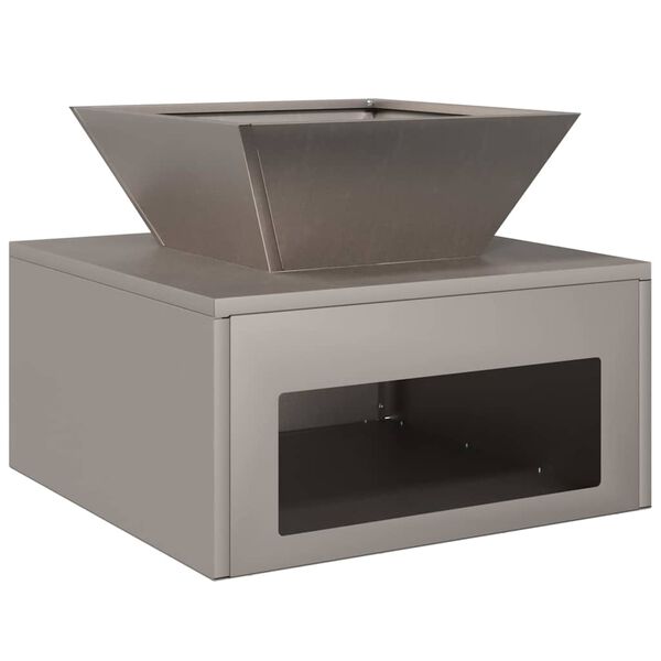 vidaXL Uguns bedre Rūsa 50 x 50 x 40 cm Novecināts tērauds