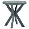 vidaXL bistro galds, zaļ&scaron;, &Oslash;70 cm, plastmasa