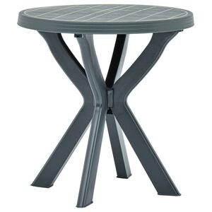 vidaXL bistro galds, zaļ&scaron;, &Oslash;70 cm, plastmasa