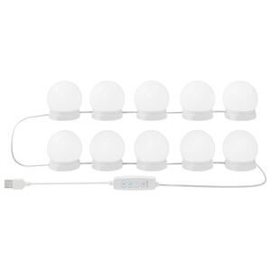 vidaXL Spoguļu gaismas Balts 4,5 x 4,5 x 4,7 cm Plastmasa