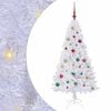 vidaXL Mākslīgā Ziemassvētku eglīte Balts 150 cm PVC un tērauds