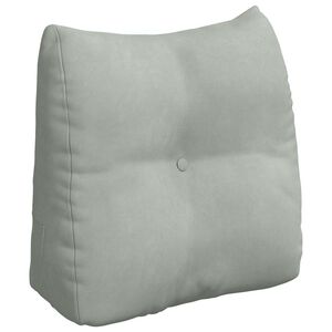 vidaXL Atpakaļ spilvens Gai&scaron;i pelēks 45 x 24 x 50 cm Samts