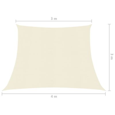 vidaXL saulessargs, 160 g/m², krēmkrāsas, 3/4x3 m, HDPE