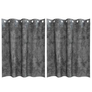 vidaXL Samta aizkari 2 gab. Pelēka 140 x 140 cm Samts