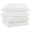 vidaXL Ziemas gultas sega ar spilvenu 3 pcs Balts Mikro&scaron;ķiedra