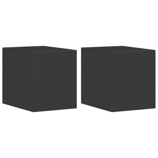 vidaXL āra sienas lampas, 2 gab., melns, liets alumīnijs