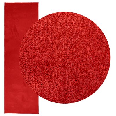 vidaXL paklājs OVIEDO, īsa spalva, sarkans, 80x250 cm