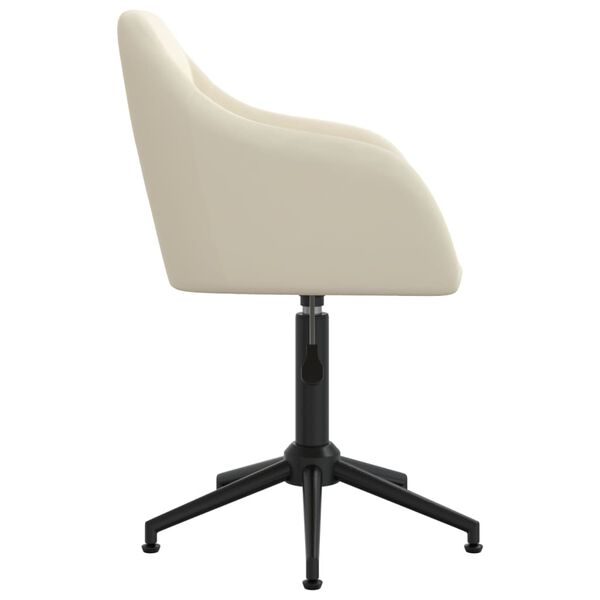 vidaXL grozāms virtuves krēsls, krēmkrāsas samts