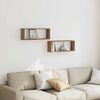 vidaXL sienas kubu plaukti 2 gab Artisan Oak 60x15x23 cm