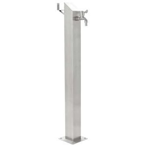 vidaXL dārza hidrants, nerūsējo&scaron;s tērauds, kvadrātveida, 95 cm