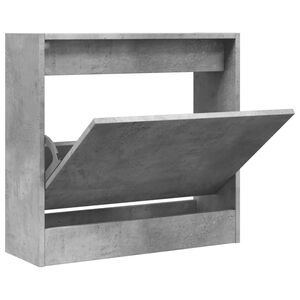 vidaXL apavu skapītis, betona pelēks, 60x21x57 cm, inženierijas koks