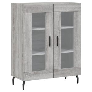 vidaXL kumode, pelēka ozolkoka, 69,5x34x90 cm, inženierijas koks