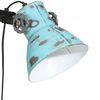 vidaXL grīdas lampa, 25 W, bružāti zila, 25x25x90/140 cm E27