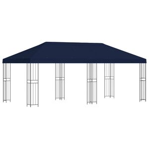 vidaXL Paviljons ar sānu sienām 6 x 3 m Zila Poliesters un tērauds 190