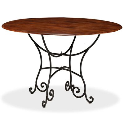 vidaXL virtuves galds, 120x76 cm, masīvkoks ar medus apdari
