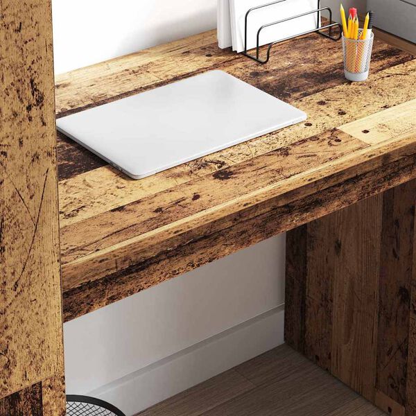 vidaXL Galds ar plauktu Vecs koks 113 x 54 x 120 cm Inženierijas koks